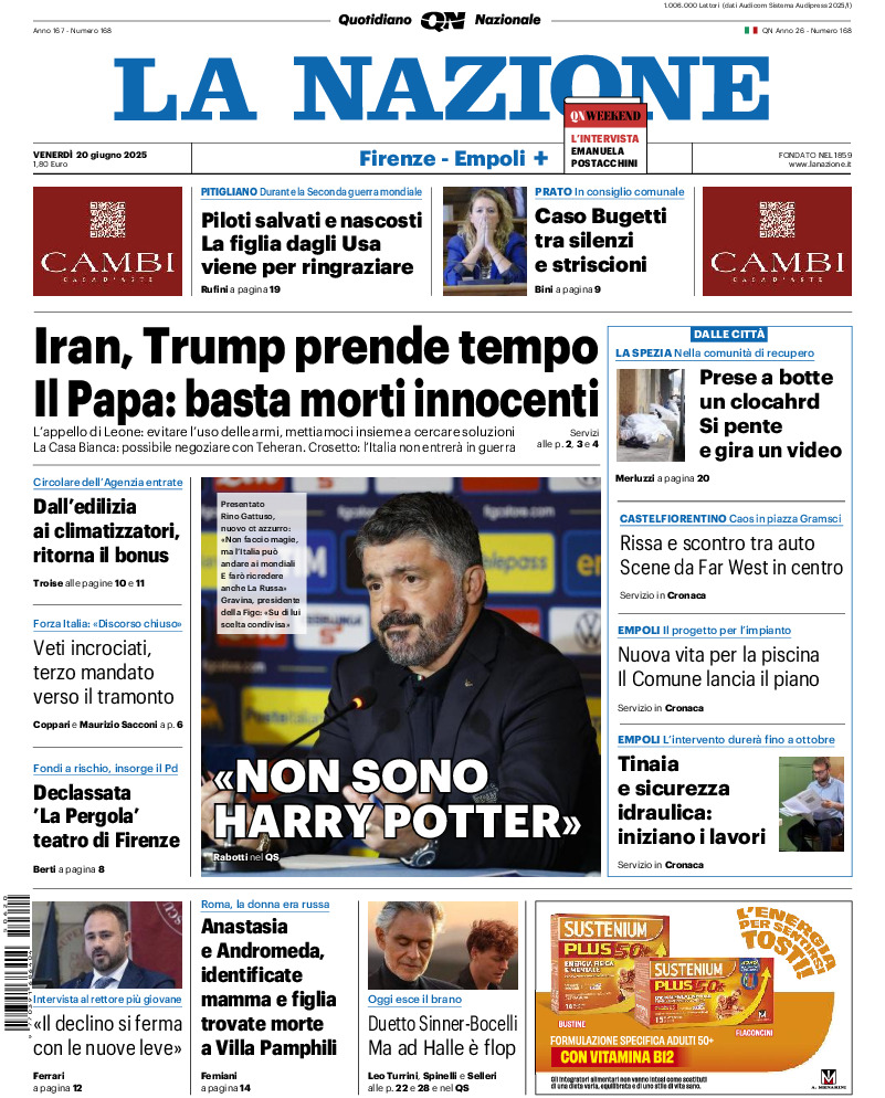 Prima-pagina-la nazione-edizione-di-oggi-20250620